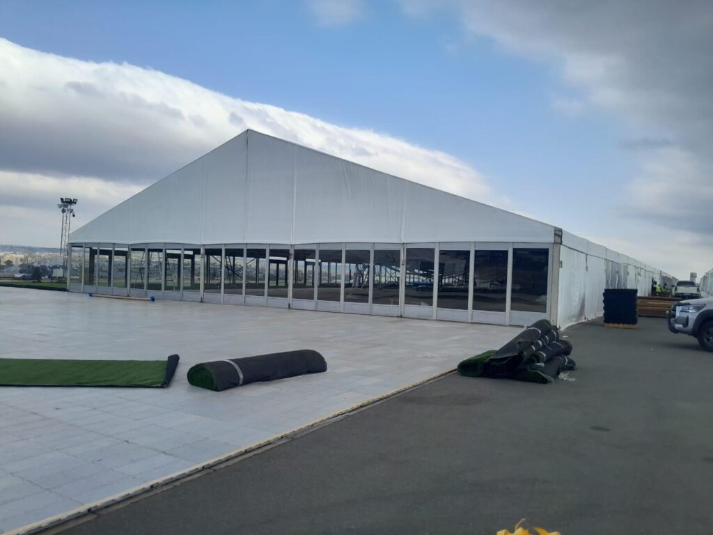 Marquee aluminum with glass sides